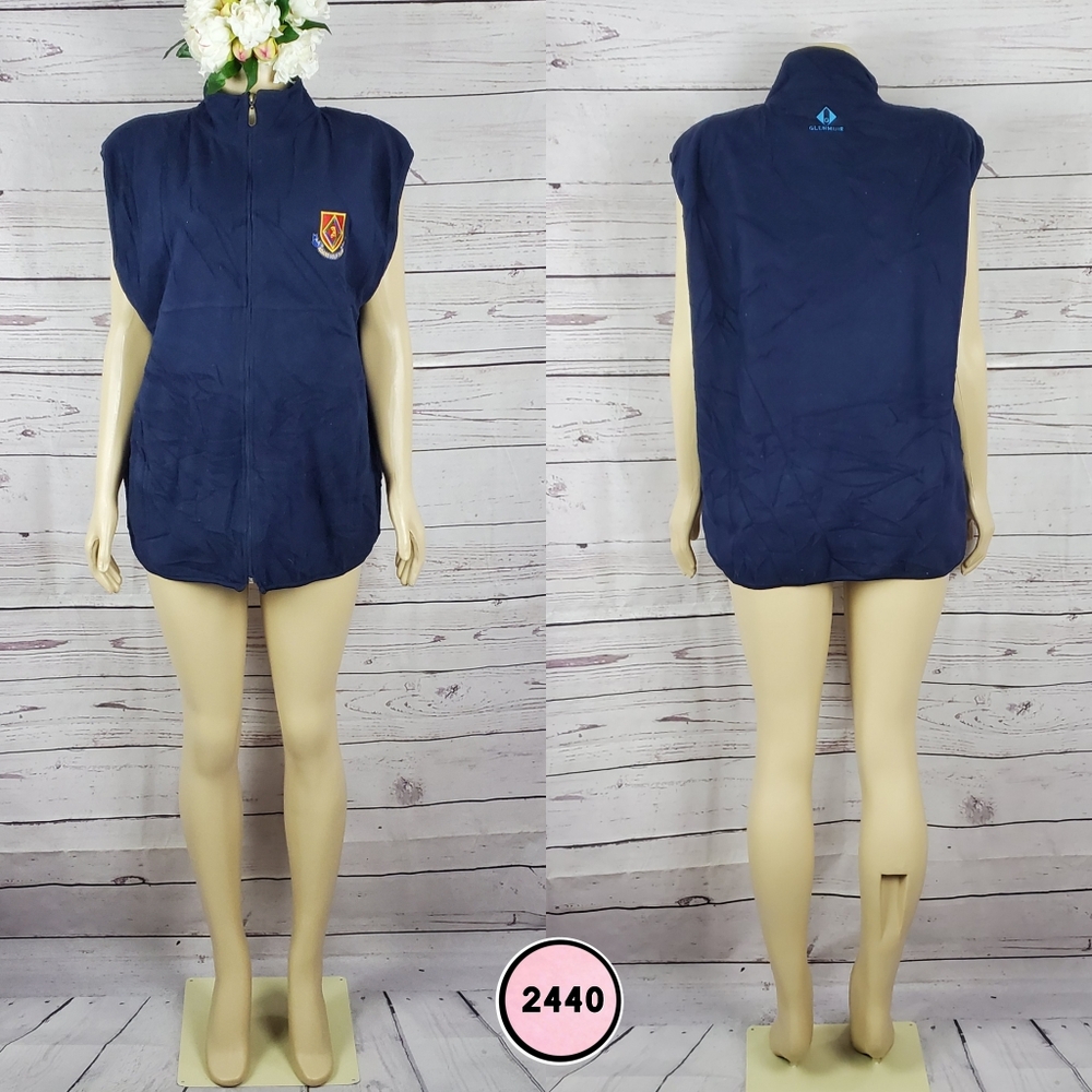Glenmuir Large Navy Blue Zip-Up Vest – Lightweight Layering Vest